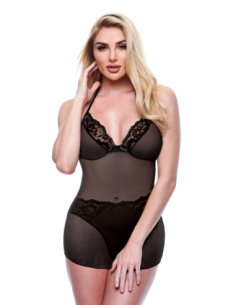 BACI 2 UDS. CONJUNTO DE CAMISA Y BRAGAS ECO NEGRO