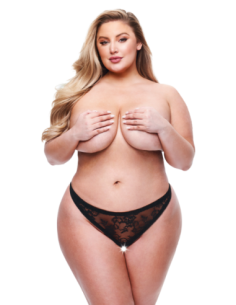 BACI OPEN BACK LACE PANTY BLACK