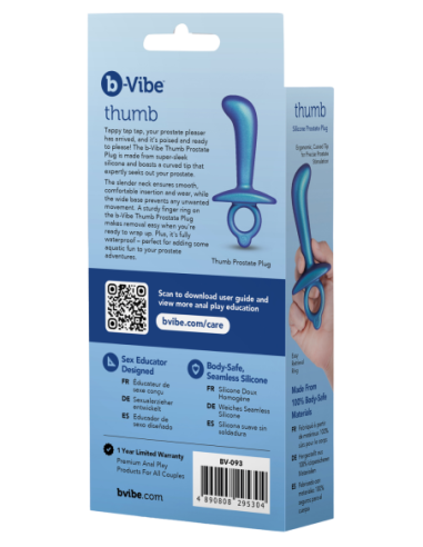 B-VIBE TAPÓN PROSTÁTICO DE SILICONA PARA EL PULGAR
