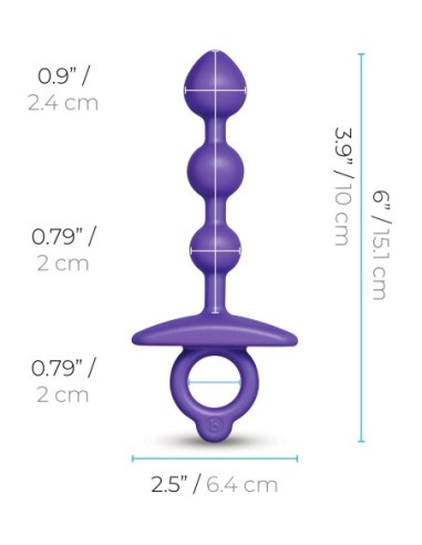 B-VIBE CREMALLERA DE SILICONA BOLAS ANALES