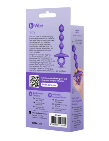 B-VIBE ZIP SILICONE ANAL BEADS