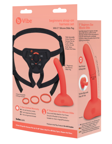 B-VIBE BEGINNERS STRAP-ON HARNESS SET WITH 5...