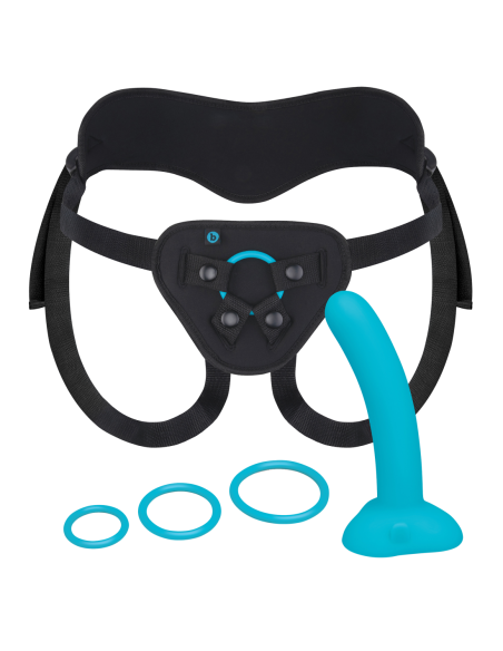 B-VIBE JUEGO DE ARNÉS CON CORREA PARA TODOS LOS CUERPOS CON CLAVIJA DE CONSOLADOR DE SILICONA DE 6 PULGADAS