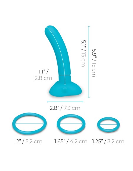 B-VIBE JUEGO DE ARNÉS CON CORREA PARA TODOS LOS CUERPOS CON CLAVIJA DE CONSOLADOR DE SILICONA DE 6 PULGADAS