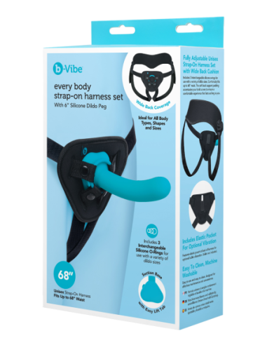 B-VIBE EVERY BODY STRAP-ON HARNESS SET WITH 6...