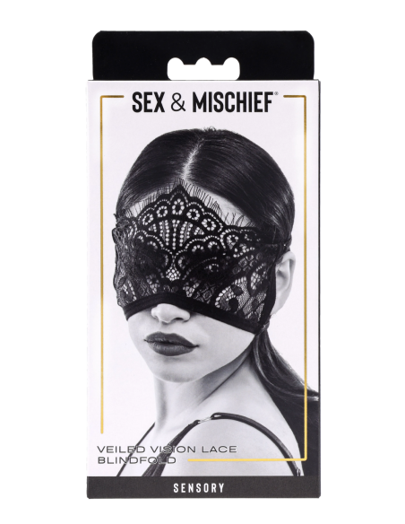 SPORTSHEETS SEX AND MISCHIEF VEILED VISION LACE BLINDFOLD