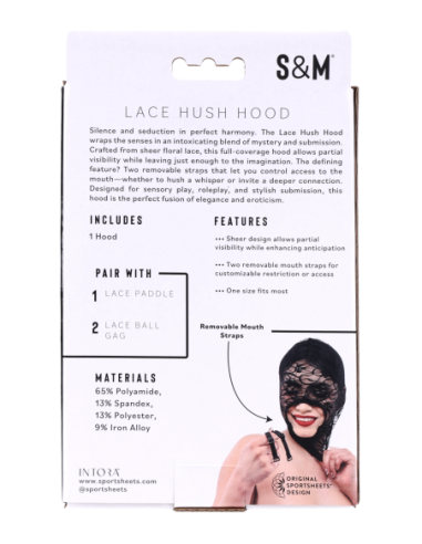 SPORTSHEETS SEX AND MISCHIEF LACE HUSH HOOD