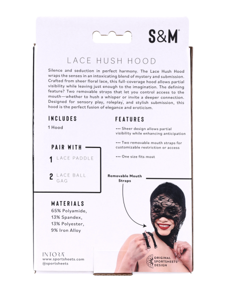 SPORTSHEETS SEX AND MISCHIEF LACE HUSH HOOD