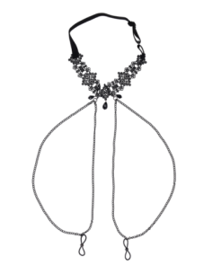 SPORTSHEETS SEX AND MISCHIEF LACE COLLAR WITH NIPPLE TIES