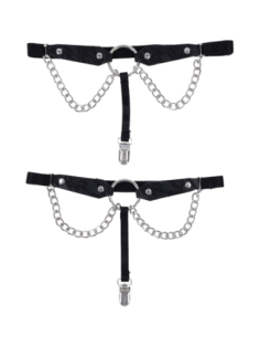 SPORTSHEETS SEX AND MISCHIEF CHAIN LACE GARTERS 2