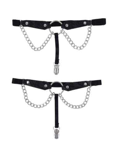 SPORTSHEETS SEX AND MISCHIEF CHAIN LACE GARTERS