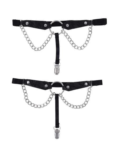 SPORTSHEETS SEX AND MISCHIEF CHAIN LACE GARTERS