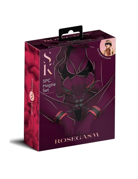 BESOS SECRETOS ROSEGASM JUEGO DE HOGTIE DE 5 PIEZAS