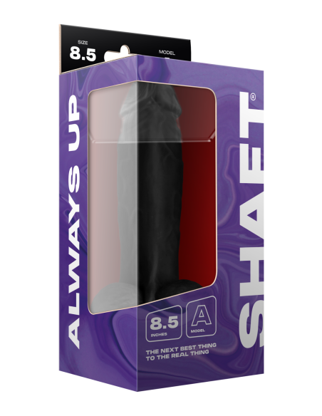 SHAFT MODELO UN DONG DE SILICONA LÍQUIDA DE 8,5 PULGADAS CON BOLAS NEGRAS