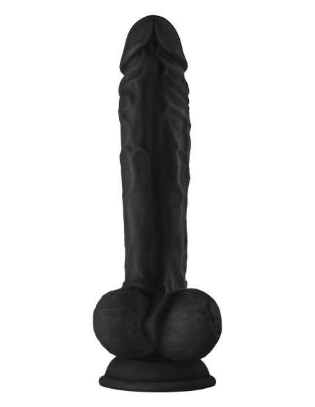 SHAFT MODEL A 10.5 INCH LIQUID SILICONE DONG WITH BALLS BLACK
