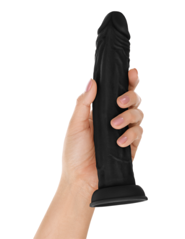 SHAFT MODEL J 9.5  INCH LIQUID SILICONE DONG BLACK