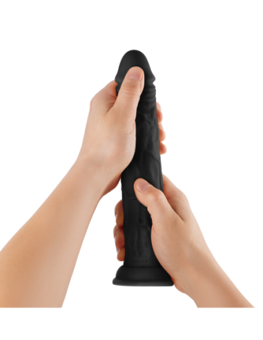 SHAFT MODEL J 9.5  INCH LIQUID SILICONE DONG BLACK