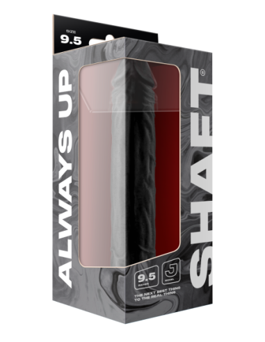 SHAFT MODEL J 9.5  INCH LIQUID SILICONE DONG BLACK