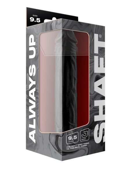 SHAFT MODEL J 9.5  INCH LIQUID SILICONE DONG BLACK