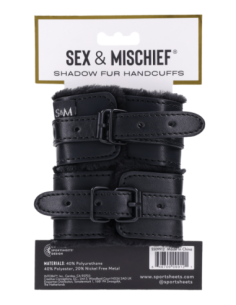 SPORTSHEETS SHADOW FUR HANDCUFFS 2