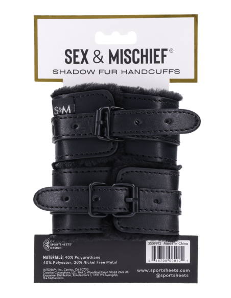 SPORTSHEETS SHADOW FUR HANDCUFFS