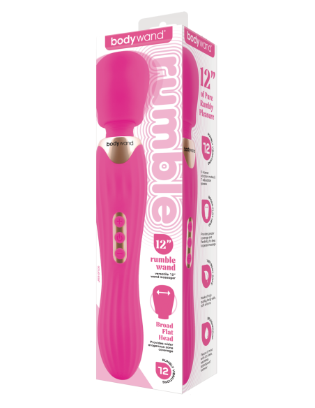 BODYWAND RUMBLE WAND 12 INCH HOT PINK