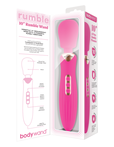 BODYWAND VARITA RUMBLE 10 PULGADAS ROSA FUERTE