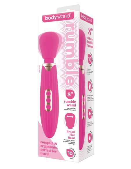 VARITABODYWAND RUMBLE 8 PULGADAS ROSA FUERTE