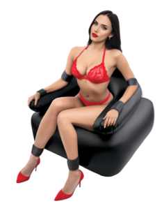 WHIPSMART INFLATABLE BONDAGE CHAIR WITH VIBRATING DILDO