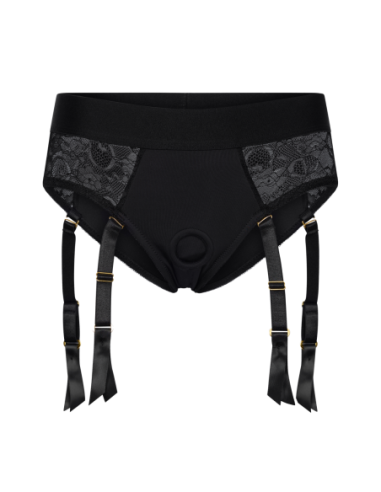 BOLD. REVA STRAP-ON GARTER BRIEF WITH DILDO