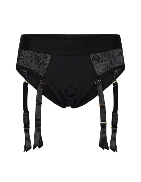 BOLD. REVA STRAP-ON GARTER BRIEF WITH DILDO