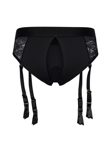 BOLD. REVA STRAP-ON GARTER BRIEF WITH DILDO