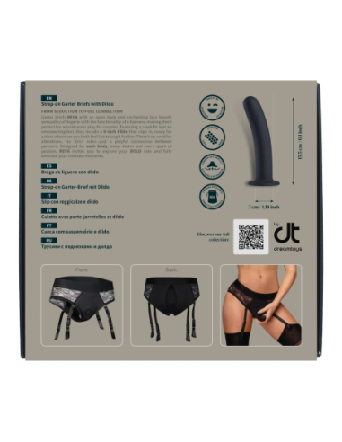 BOLD. REVA STRAP-ON GARTER BRIEF WITH DILDO