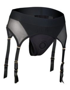 BOLD. VAIL STRAP-ON GARTER THONG WITH DILDO 2