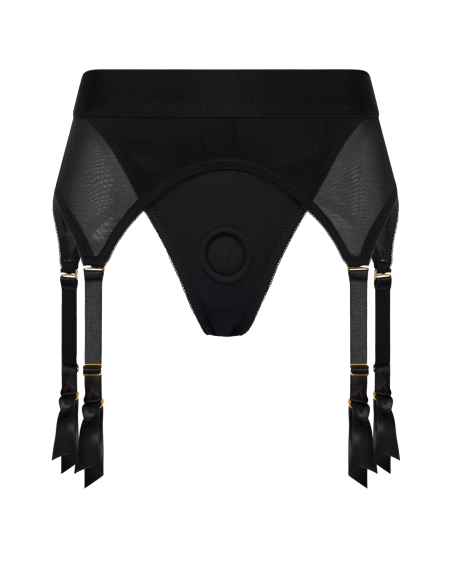 BOLD. VAIL STRAP-ON GARTER THONG WITH DILDO