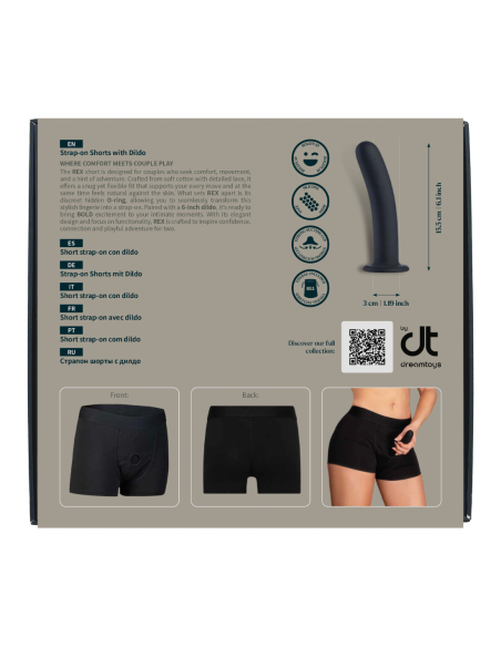 AUDAZ. PANTALÓN CORTO CON CORREA REX CON CONSOLADOR