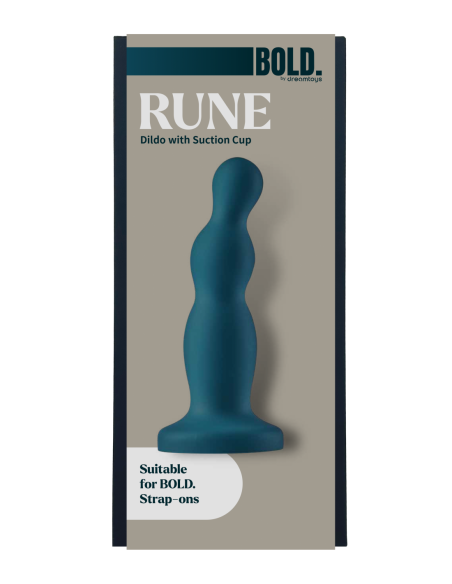 BOLD. RUNE  DILDO WITH SUCTION CUP RUNE  WITH 6 INCH DILDO