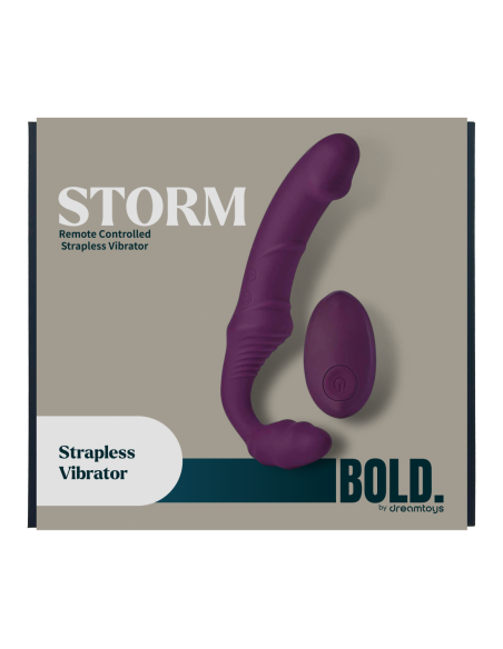 AUDAZ. STORM VIBRADOR SIN TIRANTES CON CONTROL REMOTO STORM CON CONSOLADOR DE 6 PULGADAS
