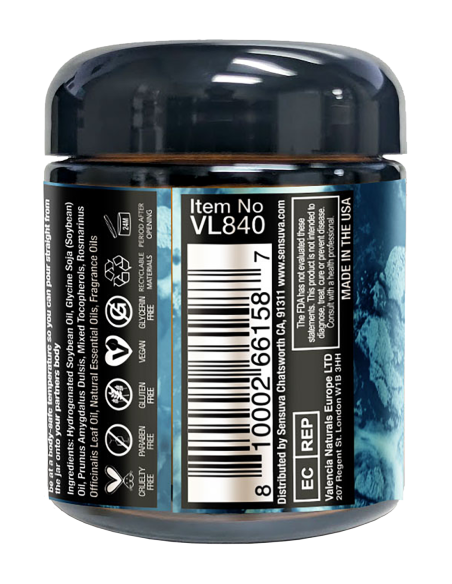 SENSUVA VELA DE MASAJE DE LUJO SWEET TEMPTATION ENCENDIDA VAINILLA, AZÚCAR Y GUISANTES DULCES