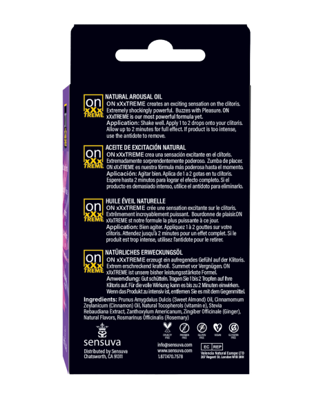 SENSUVA ON XXXTREME AROUSAL OIL 5ML MEDIUM BOX