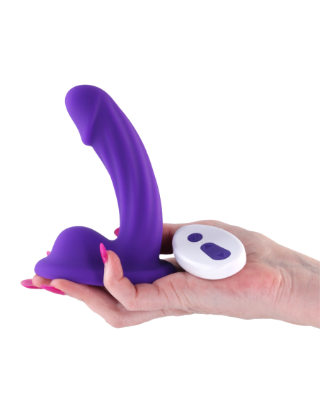 CONSOLADOR VIBRADOR DE 5 PULGADAS DE COLORES CURVA PÚRPURA