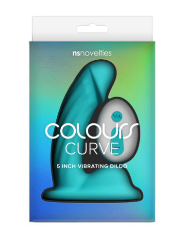 COLOURS CURVE VIBRATING 5 INCH DILDO TEAL