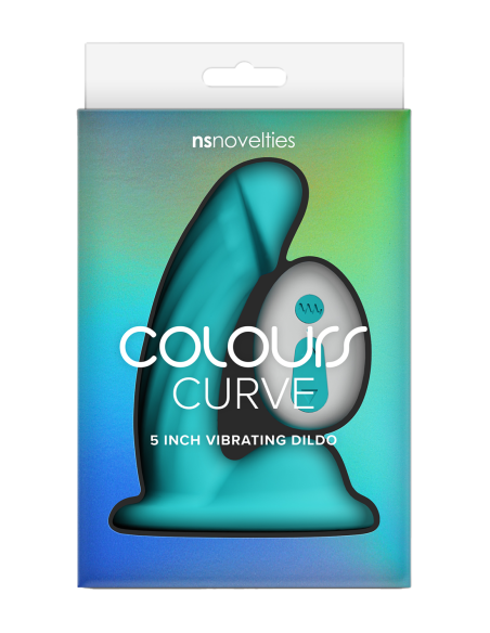 COLOURS CURVE VIBRATING 5 INCH DILDO TEAL