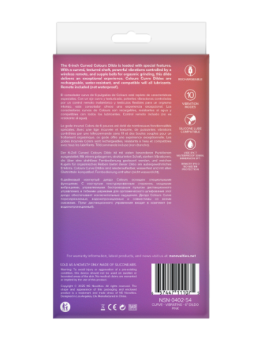 CONSOLADOR VIBRADOR DE 6 PULGADAS COLOURS CURVE...