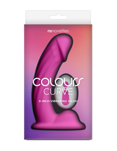 COLOURS CURVE VIBRATING 6 INCH DILDO PINK