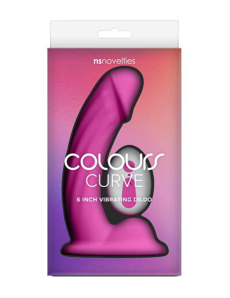 CONSOLADOR VIBRADOR DE 6 PULGADAS COLOURS CURVE ROSA