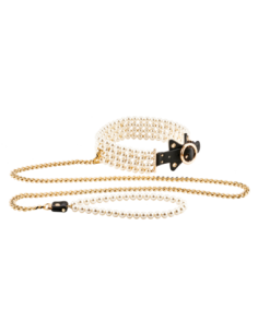 GUILTY PLEASURE LUMINIOUS PEARL LEASH AND COLLAR 2