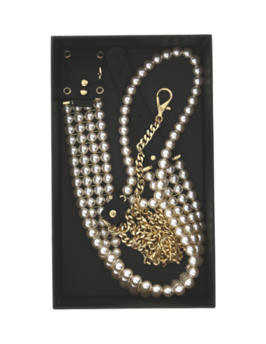 GUILTY PLEASURE LUMINIOUS PEARL LEASH AND COLLAR