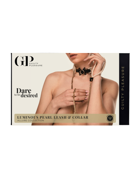 GUILTY PLEASURE LUMINIOUS PEARL LEASH AND COLLAR