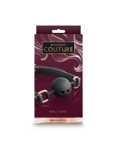 MORDAZA DE BOLA BONDAGE COUTURE NEGRO